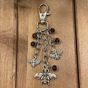 Wasp & Bees Purse Charm Keychain